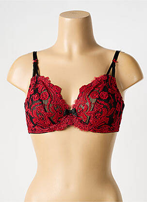Soutien-gorge broderie haut soutien-gorge emboitant rouge AMBRA femme