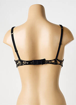 Soutien-gorge effet matière satinée haut triangles noir AMBRA femme