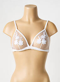 Soutien-gorge sans armature haut triangles blanc AMBRA femme
