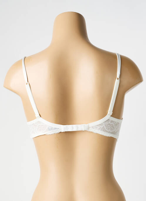 Soutien-gorge tissage dentelle haut soutien-gorge emboitant blanc AMBRE femme