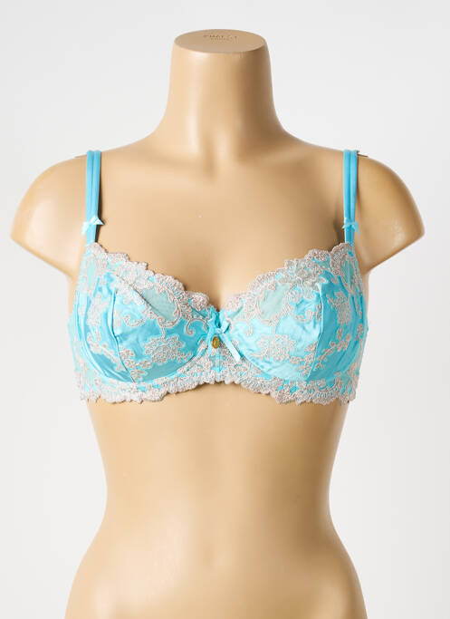 Soutien-gorge effet matière satinée haut soutien-gorge emboitant bleu AMBRA femme