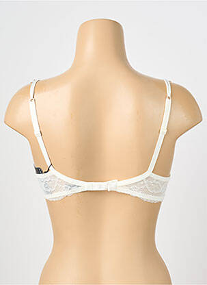 Soutien-gorge tissage dentelle haut soutien-gorge avec mousse de rembourrage amovible blanc AMBRA femme