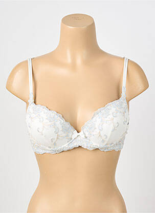 Soutien-gorge broderie haut soutien-gorge avec mousse de rembourrage amovible blanc AMBRA femme