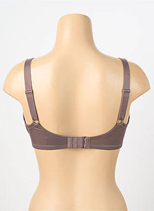 Soutien-gorge effet matière satinée haut soutien-gorge moulé marron MARLIES DEKKERS femme