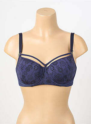 Soutien-gorge effet matière satinée haut soutien-gorge moulé bleu MARLIES DEKKERS femme