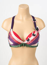 Soutien-gorge effet matière satinée haut soutien-gorge moulé violet MARLIES DEKKERS femme