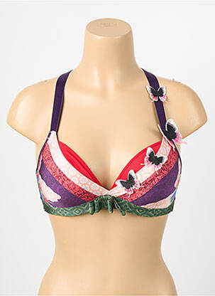 Soutien-gorge effet matière satinée haut soutien-gorge moulé violet MARLIES DEKKERS femme