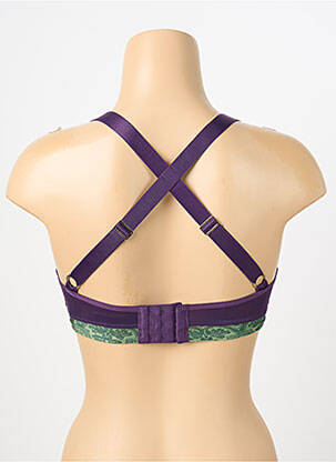 Soutien-gorge effet matière satinée haut soutien-gorge moulé violet MARLIES DEKKERS femme