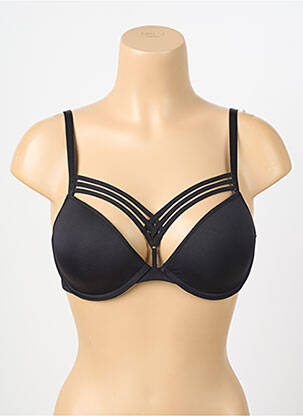 Soutien-gorge effet matière satinée haut soutien-gorge moulé noir MARLIES DEKKERS femme