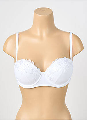 Soutien-gorge effet matière satinée haut soutien-gorge push-up blanc AMBRA femme