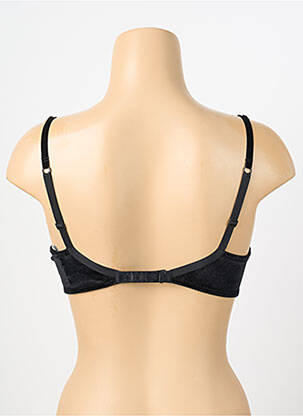 Soutien-gorge effet matière satinée haut soutien-gorge avec mousse de rembourrage amovible noir AMBRA femme