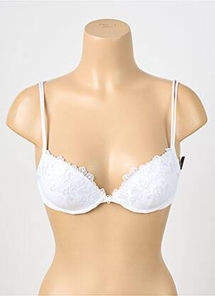 Soutien-gorge effet matière satinée haut soutien-gorge push-up blanc AMBRA femme