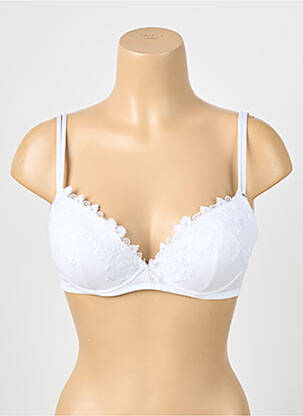 Soutien-gorge broderie haut soutien-gorge avec mousse de rembourrage amovible blanc AMBRA femme