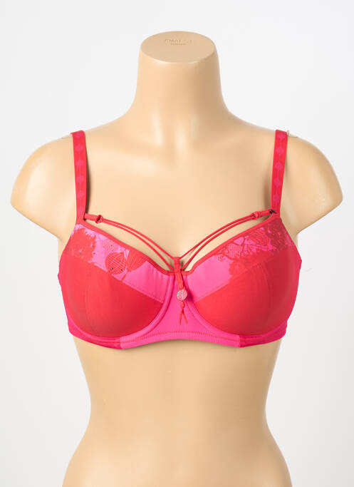 Soutien-gorge effet matière satinée haut soutien-gorge moulé rose MARLIES DEKKERS femme