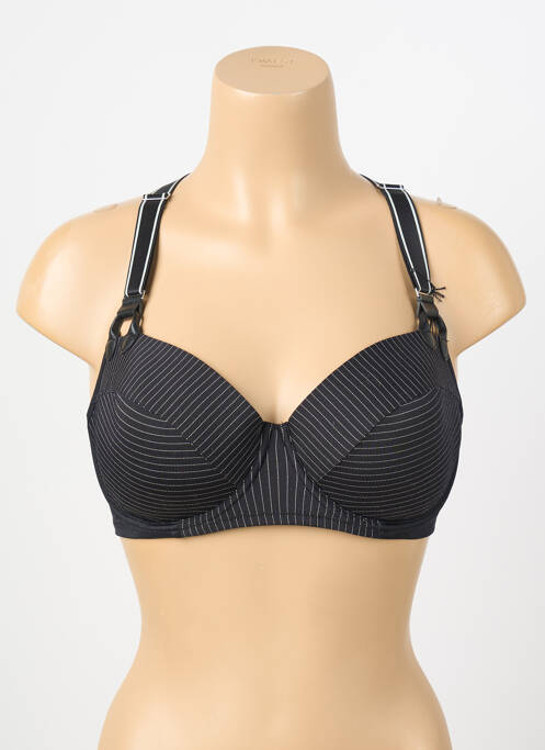 Soutien-gorge effet matière satinée haut soutien-gorge moulé noir MARLIES DEKKERS femme