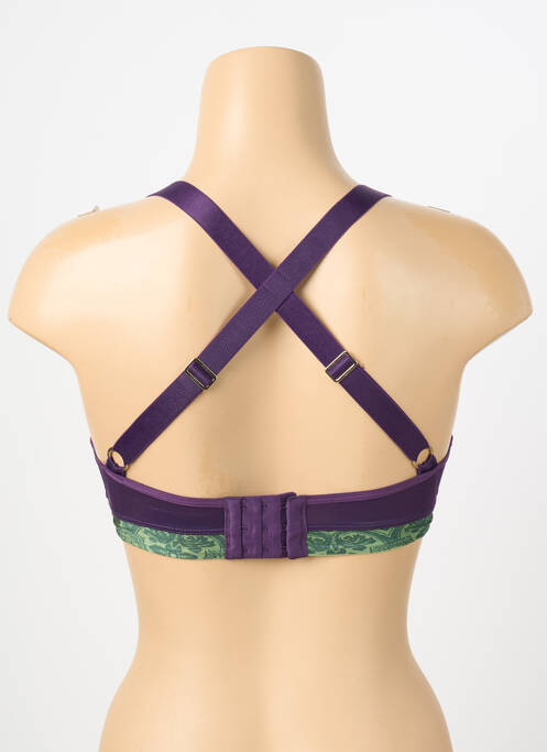 Soutien-gorge effet matière satinée haut soutien-gorge moulé violet MARLIES DEKKERS femme