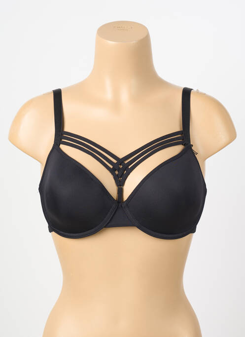 Soutien-gorge effet matière satinée haut soutien-gorge moulé noir MARLIES DEKKERS femme