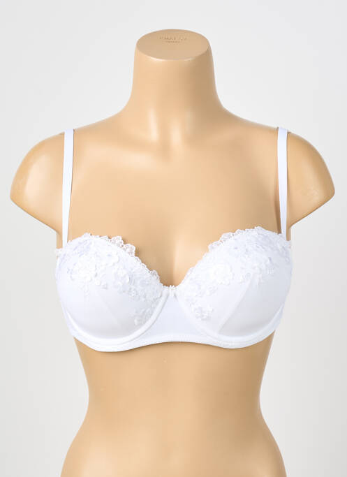 Soutien-gorge effet matière satinée haut soutien-gorge push-up blanc AMBRA femme