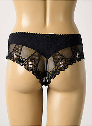 Shorty tulle transparent noir LOUISA BRACQ femme