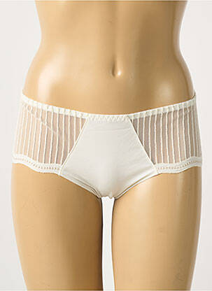 Shorty effet matière satinée blanc LOUISA BRACQ femme