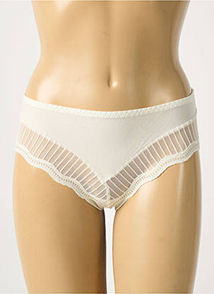 Shorty tulle transparent blanc LOUISA BRACQ femme