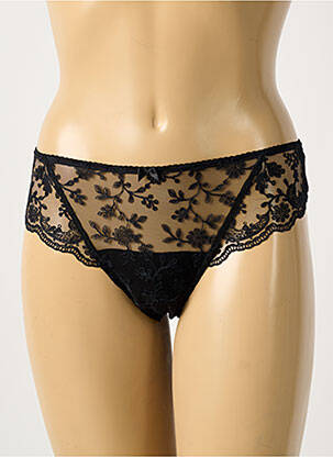 Tanga tanga noir AMBRA femme