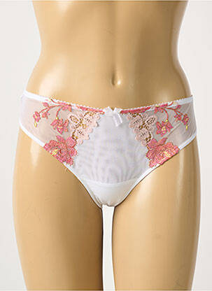 Tanga broderie blanc AMBRA femme