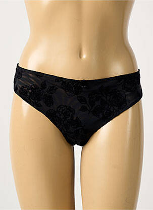 Tanga broderie noir AMBRA femme