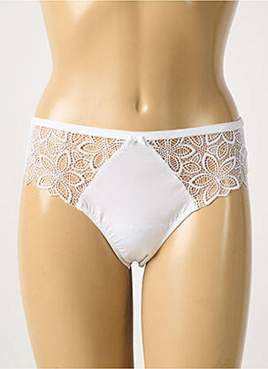 Tanga stretch blanc AMBRA femme