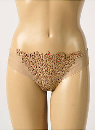 Tanga broderie beige AMBRA femme