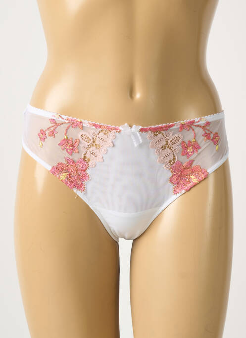 Tanga broderie blanc AMBRA femme