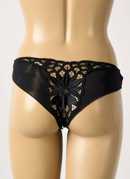 Tanga broderie noir AMBRA femme