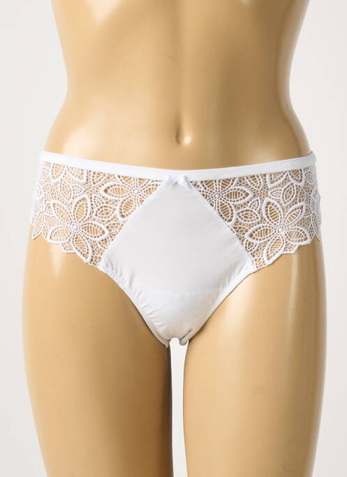 Tanga stretch blanc AMBRA femme
