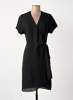 Robe courte manches courtes manches courtes noir ELORA femme