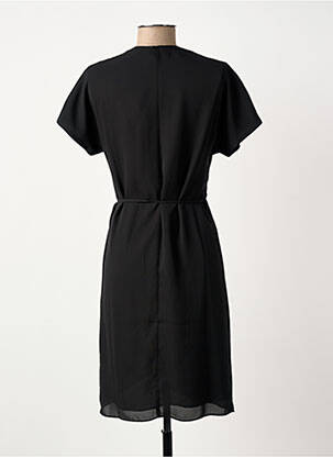 Robe courte manches courtes manches courtes noir ELORA femme