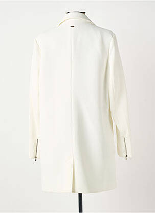 Manteau long coupe cintrée sans capuche beige ELORA femme