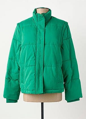 Doudoune poches sans capuche vert ELORA femme