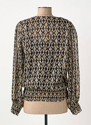Blouse légère et transparente manches longues noir ELORA femme