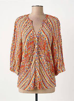 Chemisier orange ELORA femme