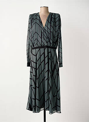 Robe longue vert ELORA femme