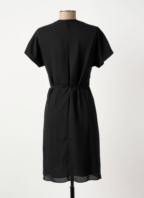 Robe courte manches courtes manches courtes noir ELORA femme