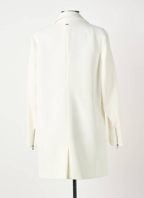 Manteau long coupe cintrée sans capuche beige ELORA femme