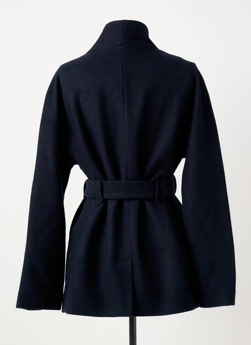 Manteau court poches sans capuche bleu ELORA femme