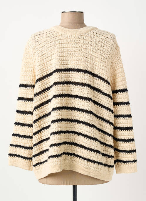Gilet manches longues manches 3/4 beige ELORA femme
