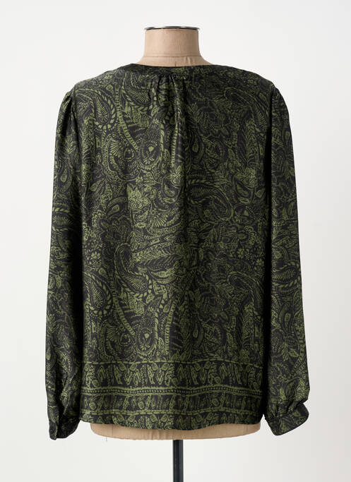 Chemisier manches longues manches longues vert ELORA femme