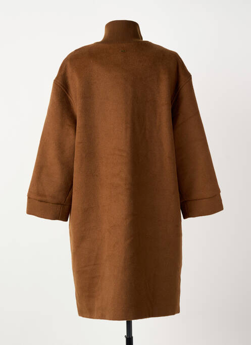 Manteau long marron ELORA femme