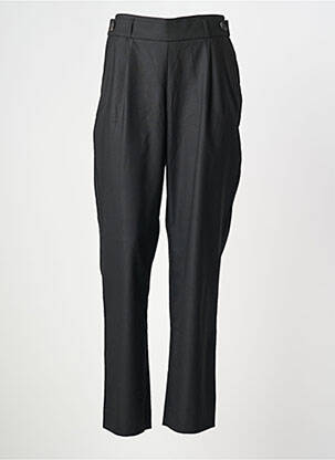 Pantalon droit stretch taille normale noir ELORA femme