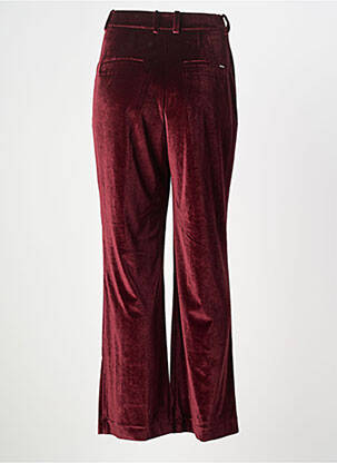 Pantalon droit stretch taille normale rouge ELORA femme