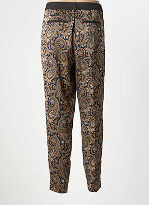 Pantalon droit tissage popeline taille normale noir ELORA femme