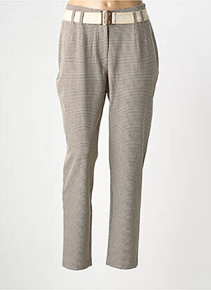 Pantalon slim stretch taille normale beige ELORA femme